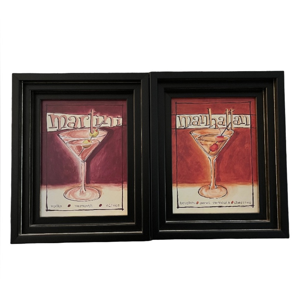 Kirkland's Lounge Manhattan and Martini Wall Art